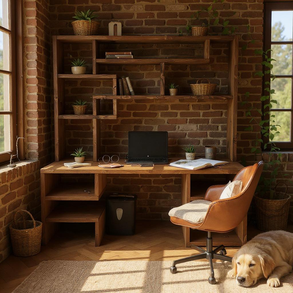 Reclaimed Wood Bookcase & Shelving Units Desk - Rustic Open Shelving Storage - deskbc no d