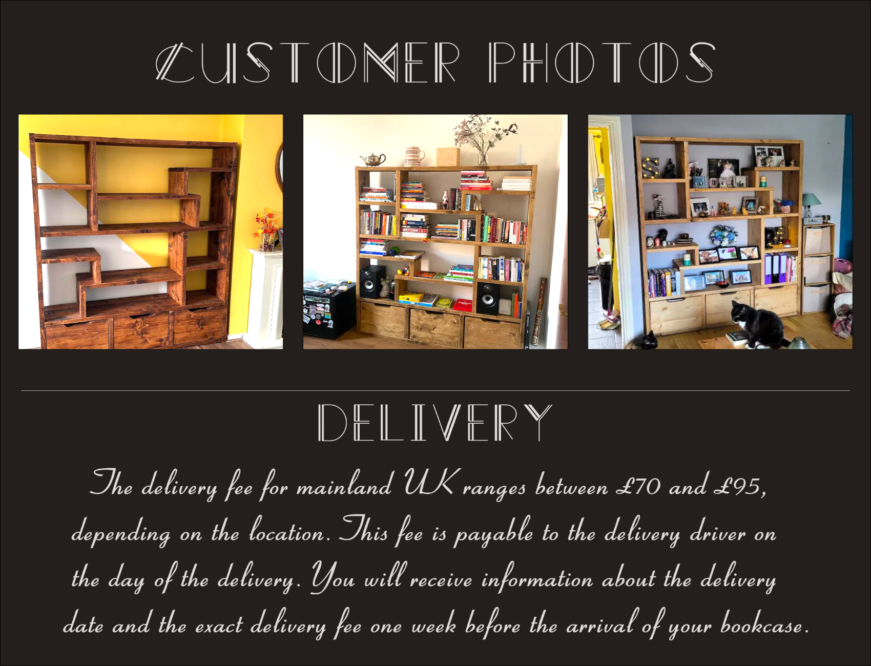 Reclaimed Wood Bookcase with 3 Cubes - Rustic Shelving Unit | Scaffold Timber Storage Furniture | Sustainable Design - 3cube