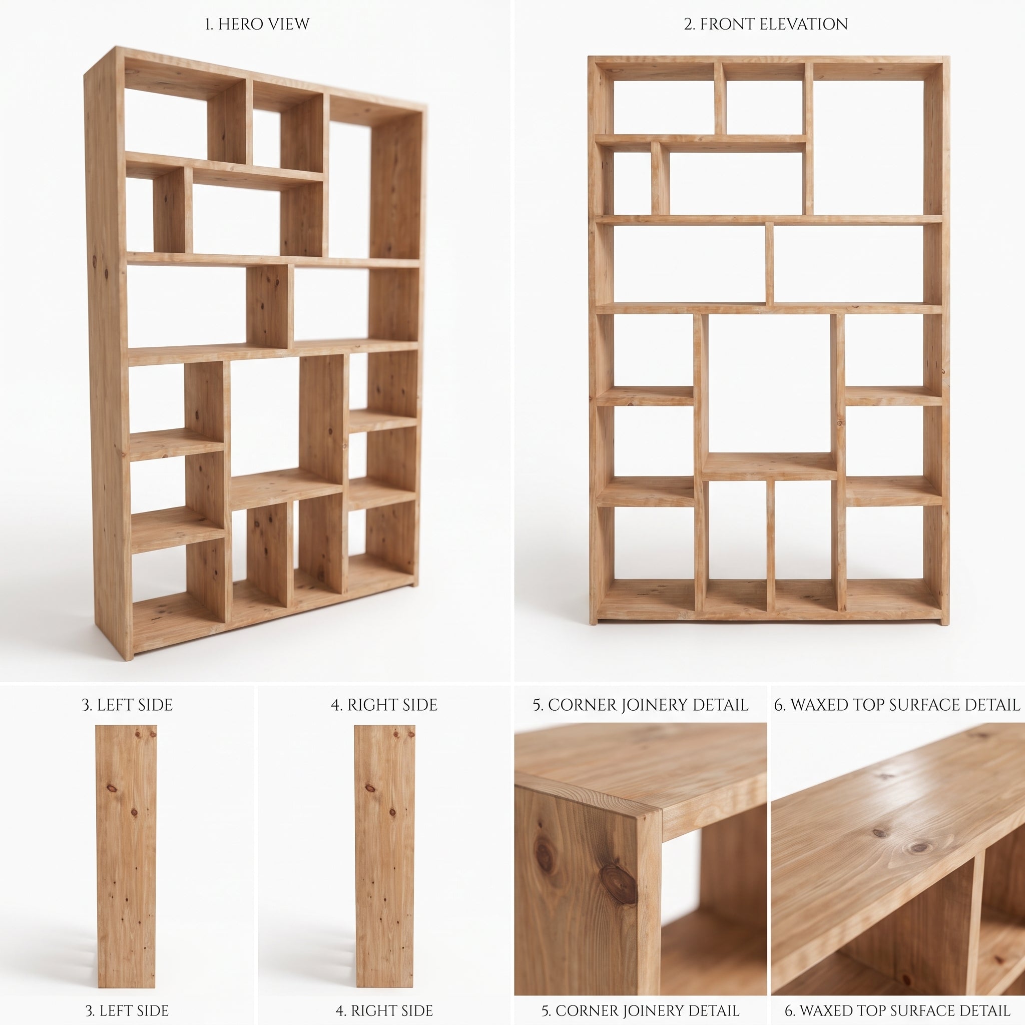 Reclaimed Wood Bookcase Flat Pack | Self Assembly Scaffold Shelving Unit | The OG - Free delivery - 5 day delivery