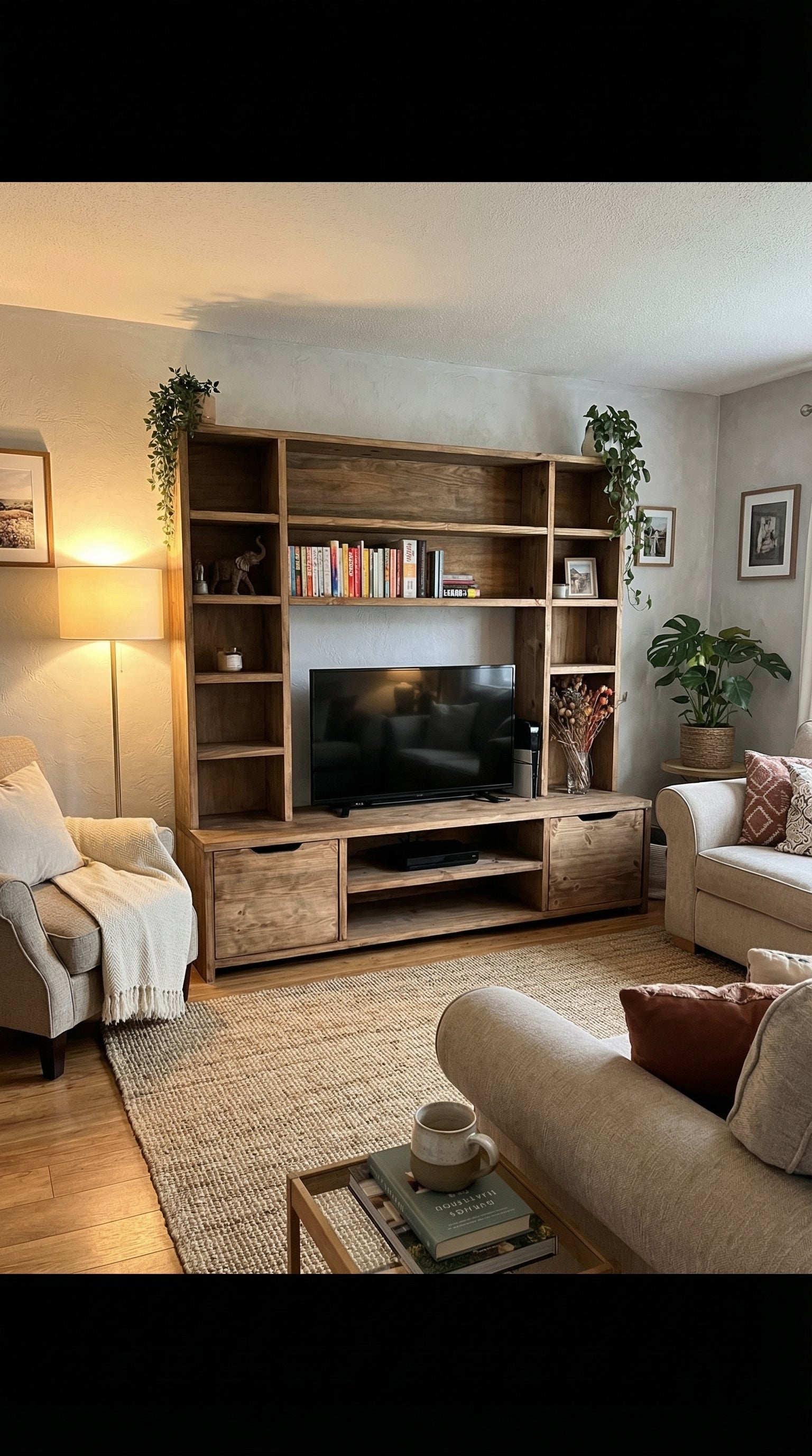 Reclaimed Wood Bookcase / Shelving Units and - entertainment center