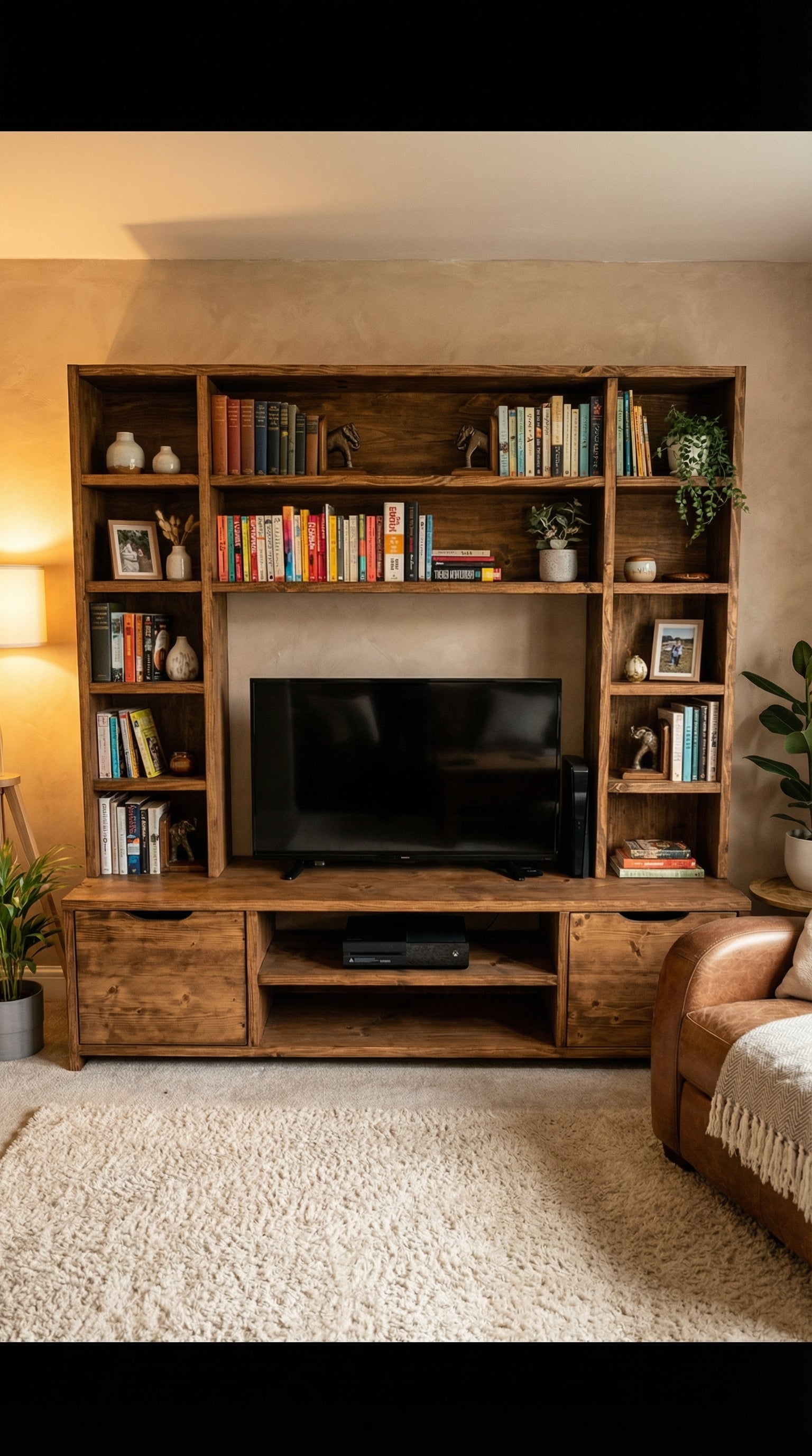Reclaimed Wood Bookcase / Shelving Units and - entertainment center