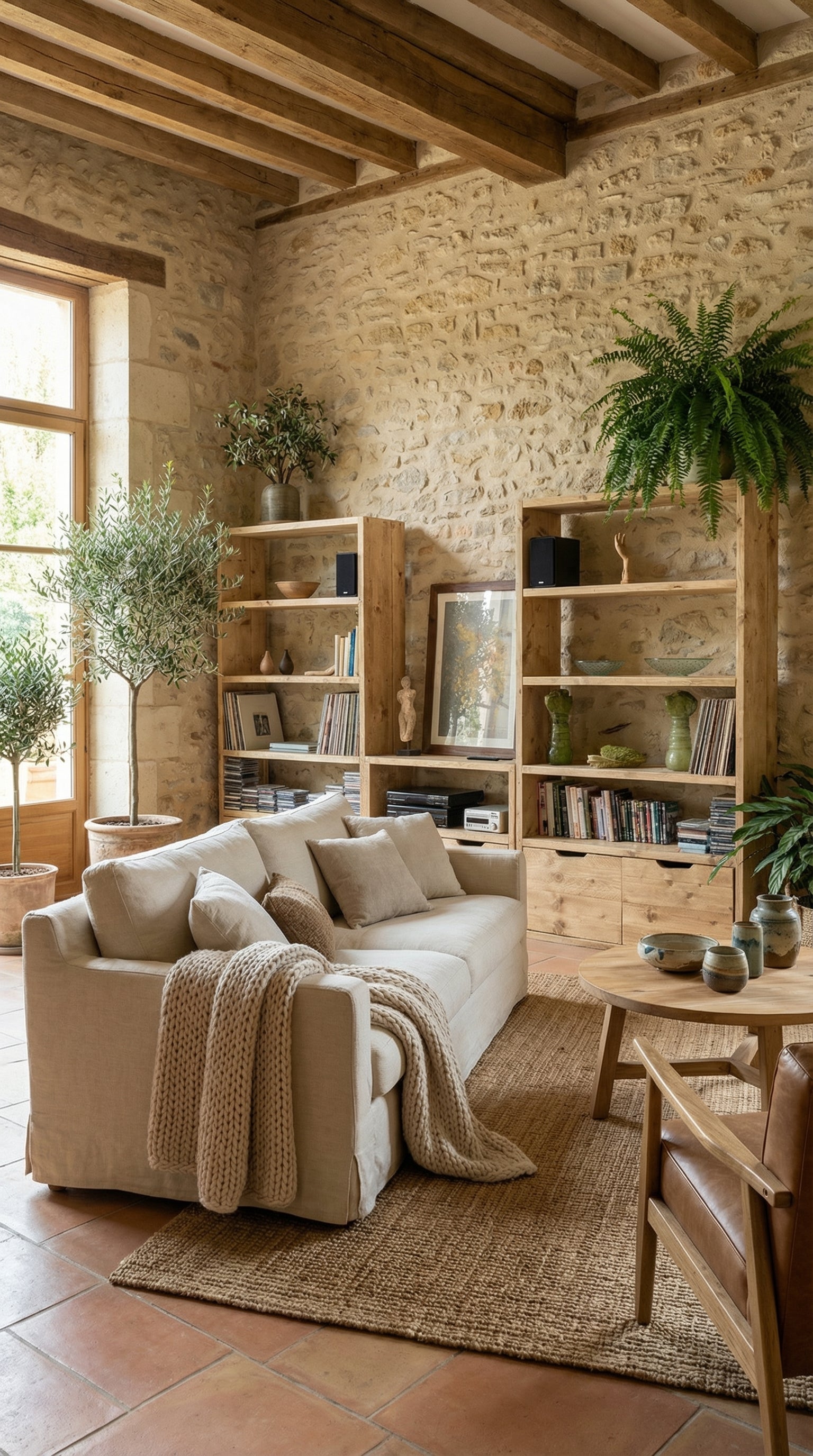 Reclaimed Wood Bookcase & Shelving Units with TV Stand and Doors - Rustic Entertainment Center