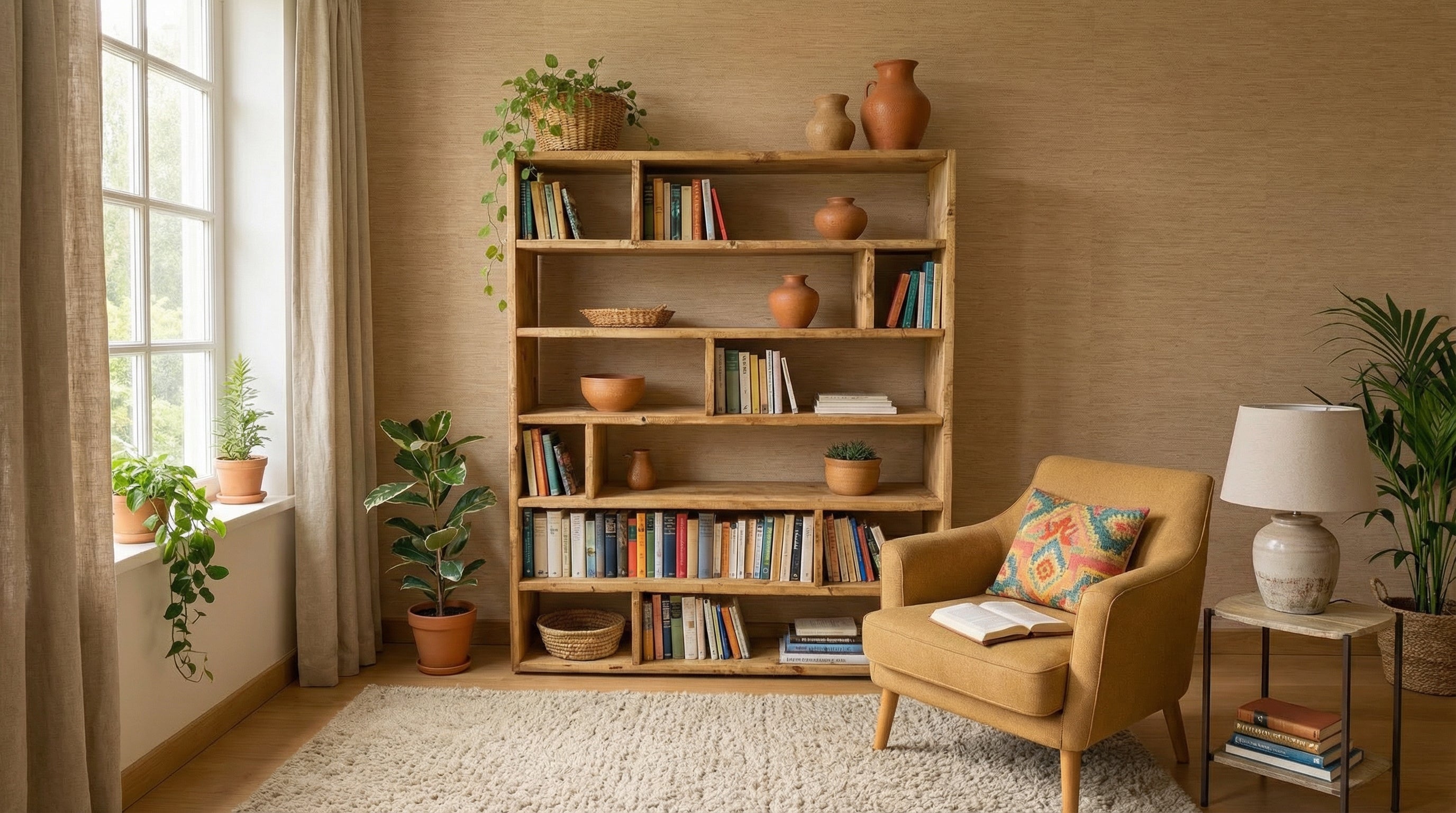 Reclaimed Wood Bookcase / Shelving Unit - scaffold furniture - straightpart