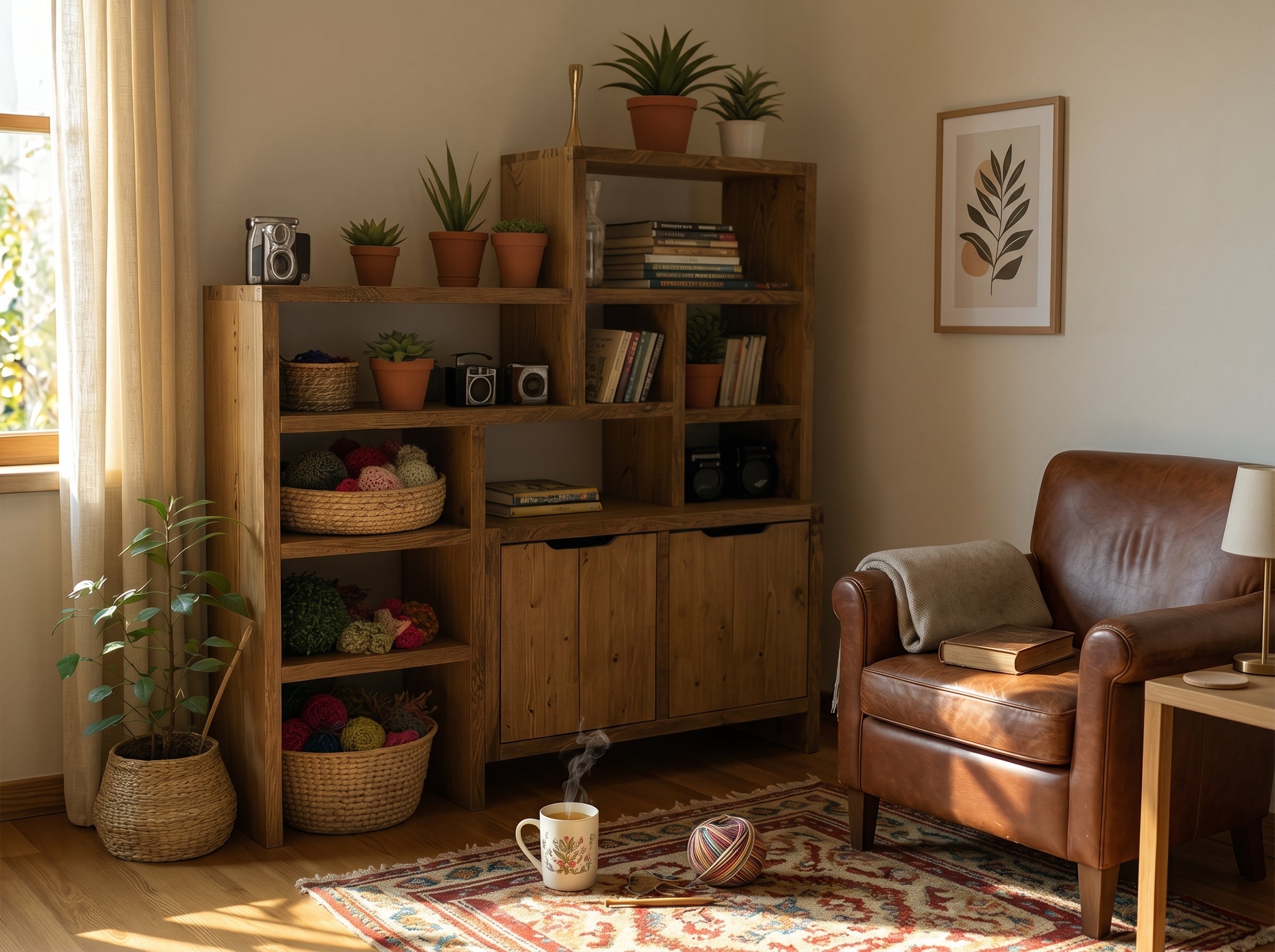 Reclaimed Wood Bookcase / Shelving Unit scaffold furniture - smallcabinet
