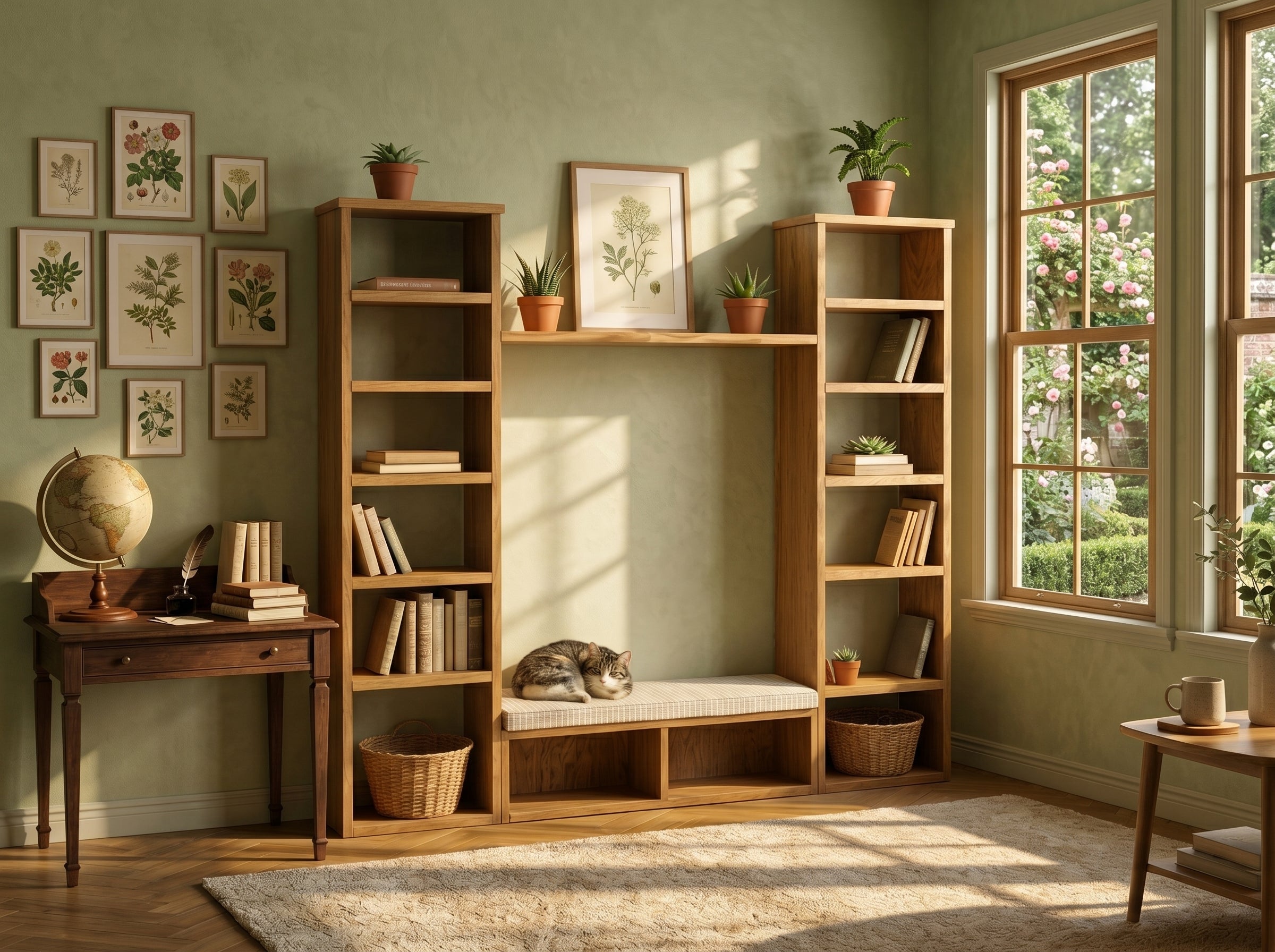 Reclaimed Wood Bookcase / Shelving Units reading nook - readingnook