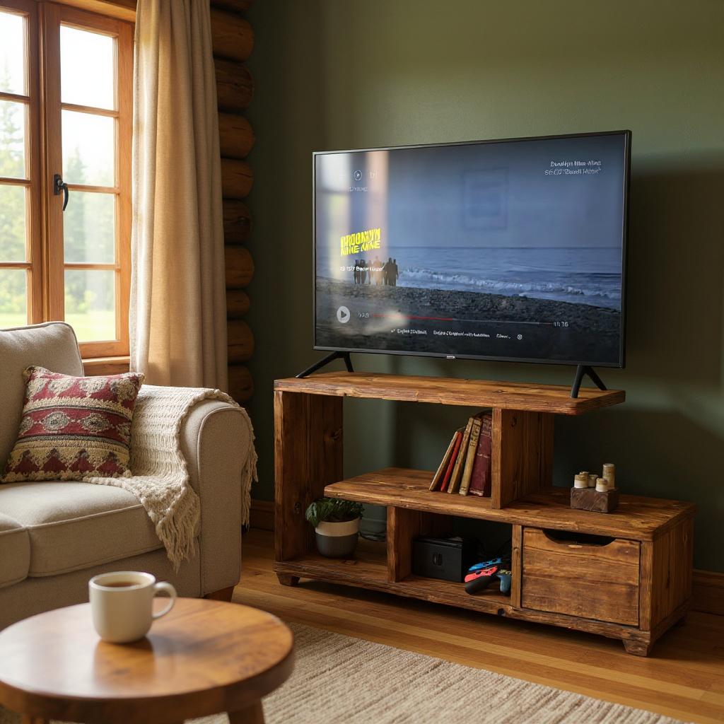 Sustainable Reclaimed Wood Media Console - Compact Multi-Use Entertainment Unit | Artisan-Crafted Eco Chic