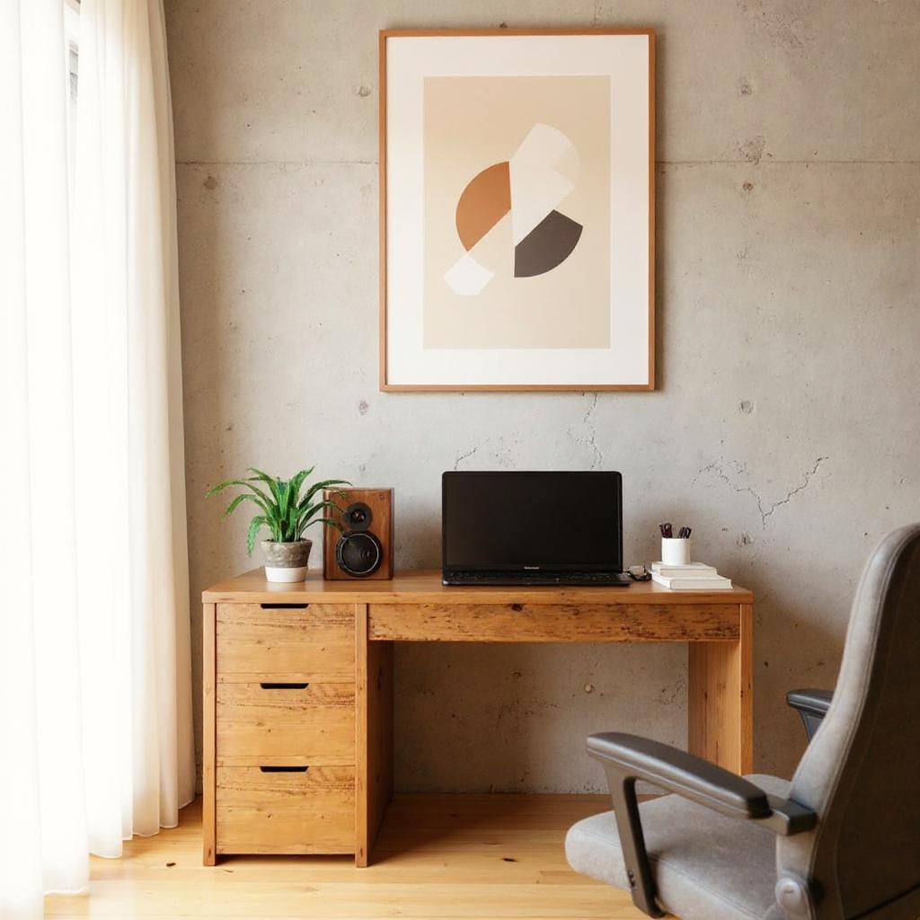 Rustic Desk Unit with Drawers - Reclaimed Wood for Eco-Friendly Workspace Storage - deskdraw