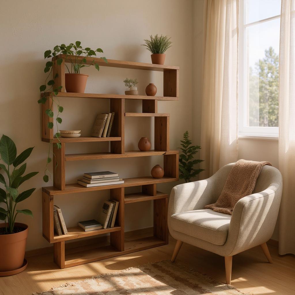 Solid Wood Box Bookcase & Shelving Unit - Modular Storage Organizer - Boxes