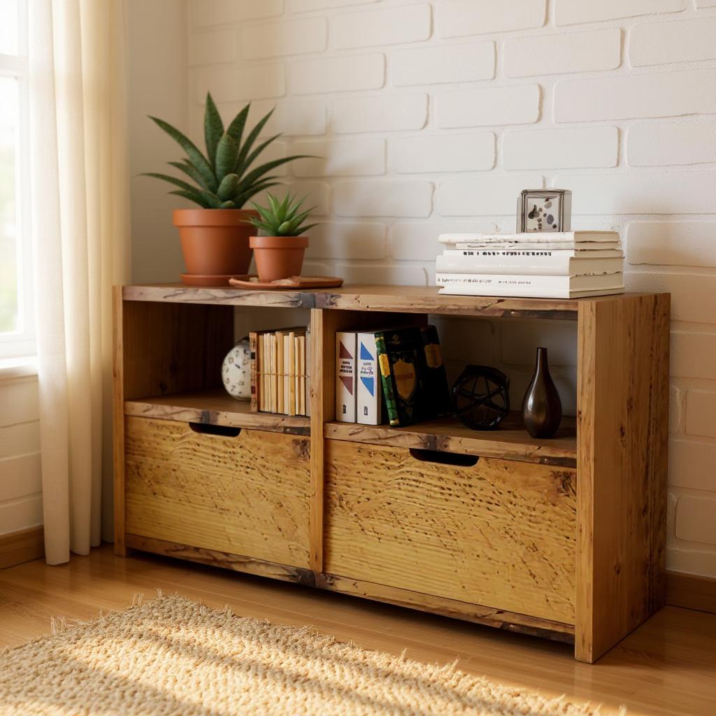 Reclaimed Wood TV/Media Unit with Drawers - Rustic Entertainment Center and Storage Cabinet - Vintage TV unit