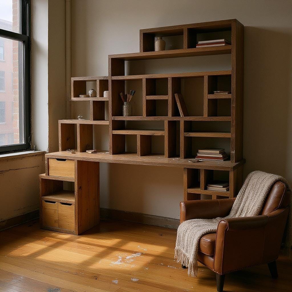 Reclaimed Wood Bookcase / Shelving Units -  slopedesk