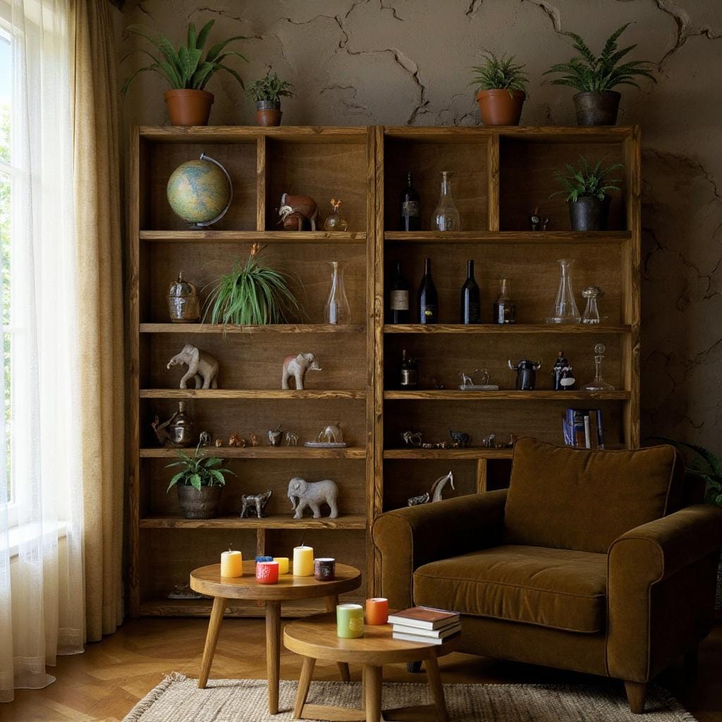 Reclaimed Wood Bookcase / Shelving Unit - scaffold furniture - narrowmixed