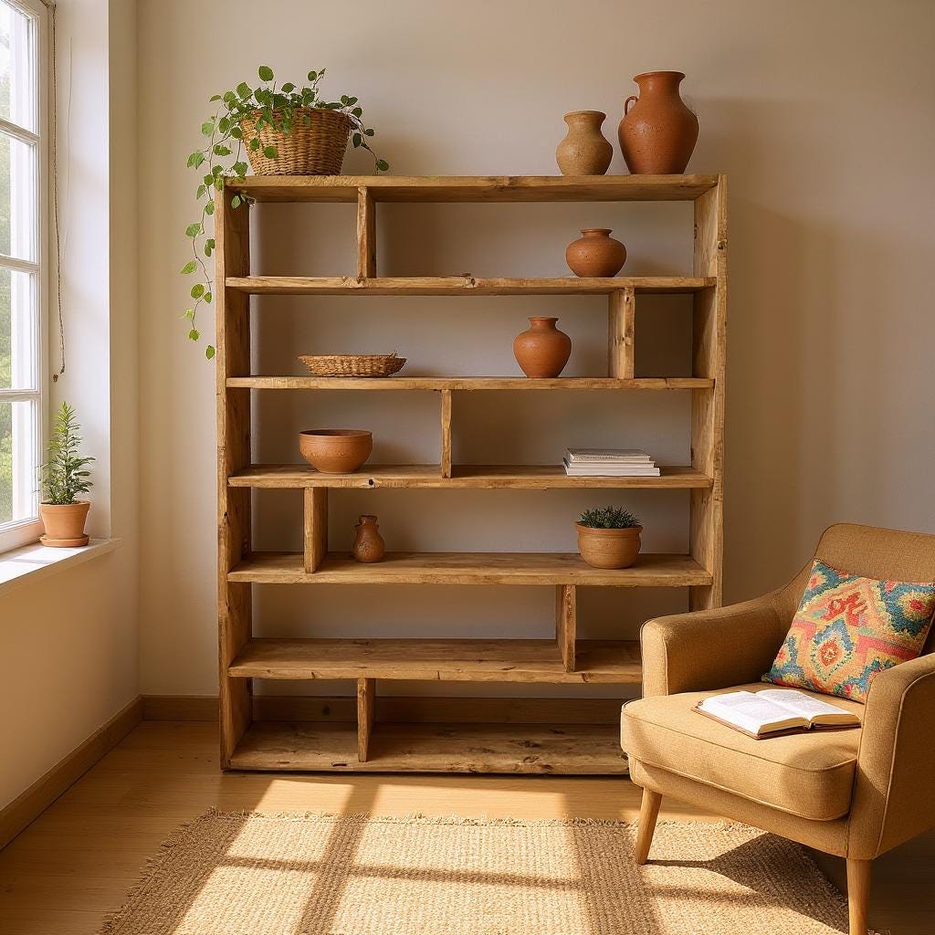 Reclaimed Wood Bookcase / Shelving Unit - scaffold furniture - straightpart