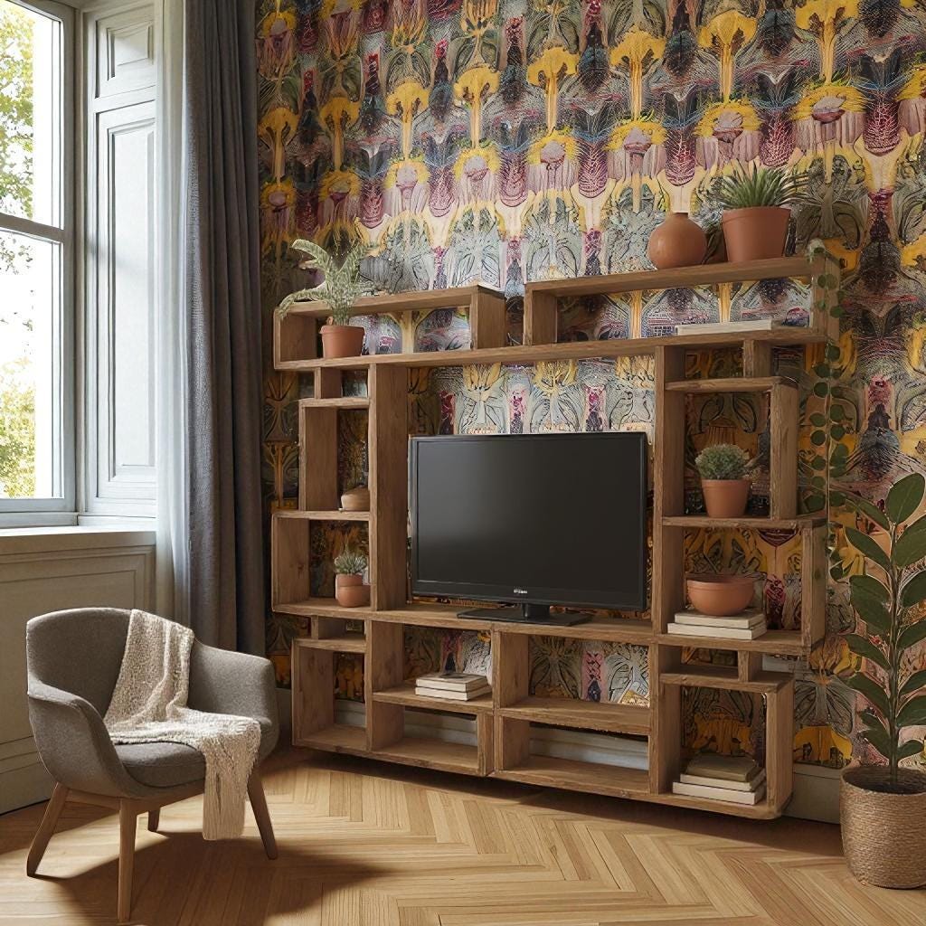 Reclaimed Wood Bookcase / Shelving Units room divider - tvboxestwo
