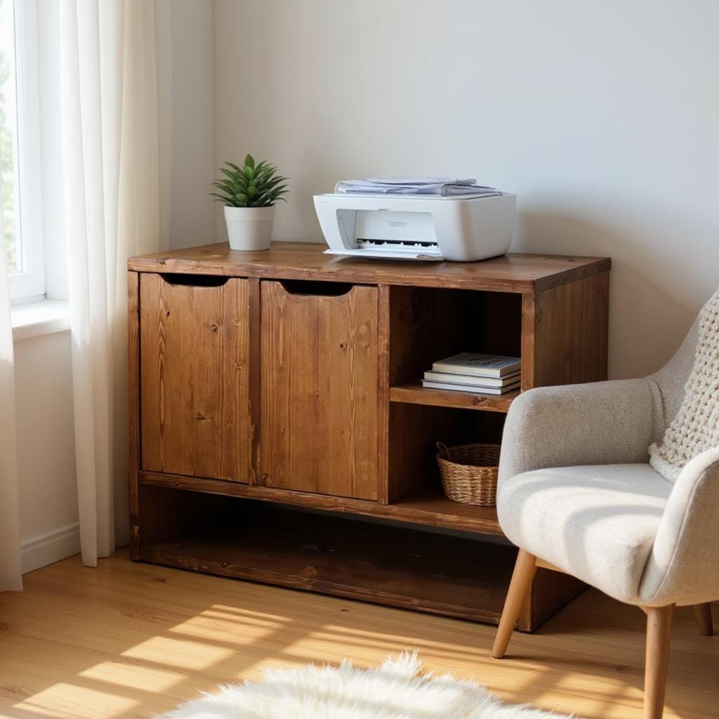 media side unit made from reclaimed wood - sidepiece