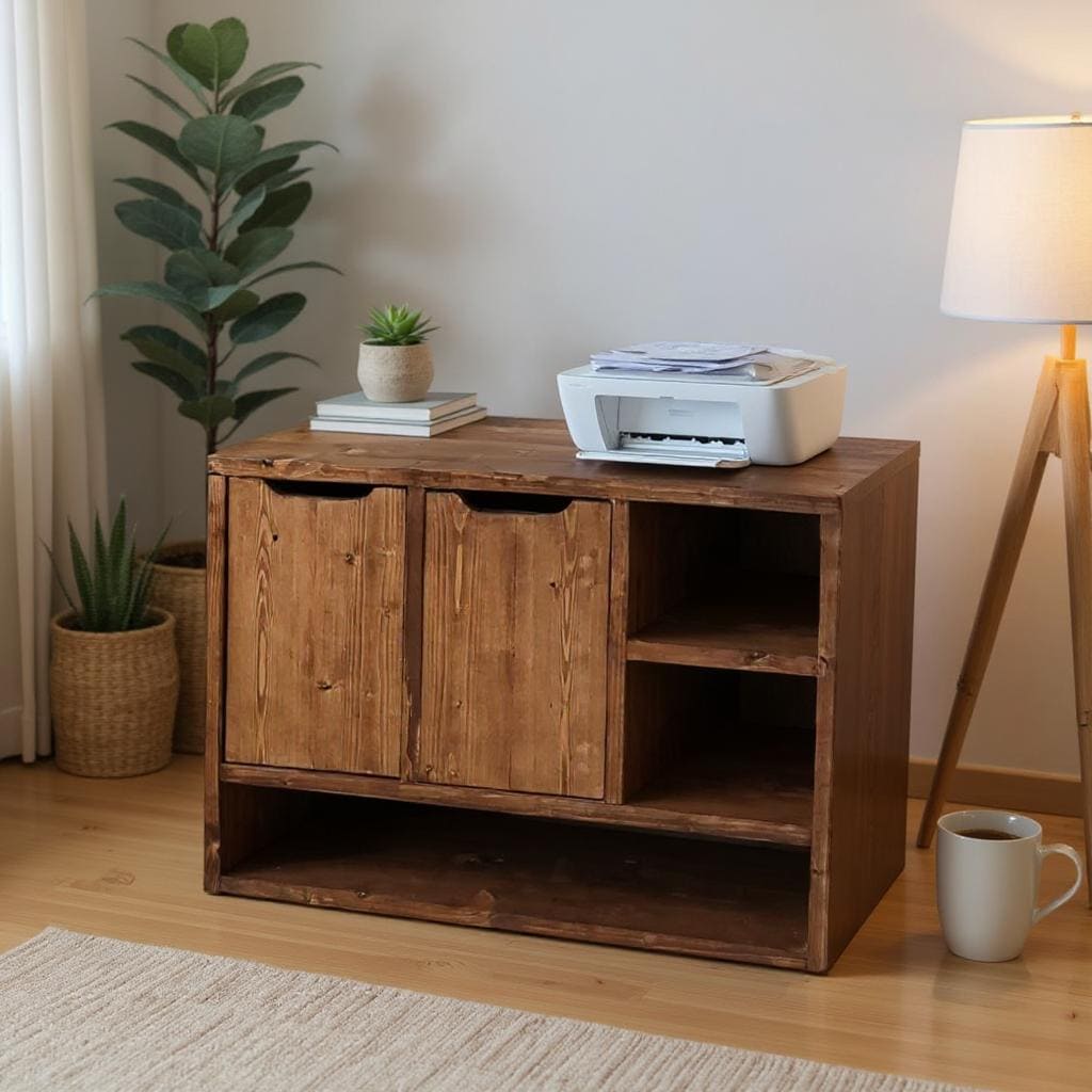 media side unit made from reclaimed wood - sidepiece