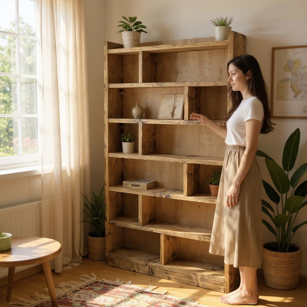 Narrow backing bookcase