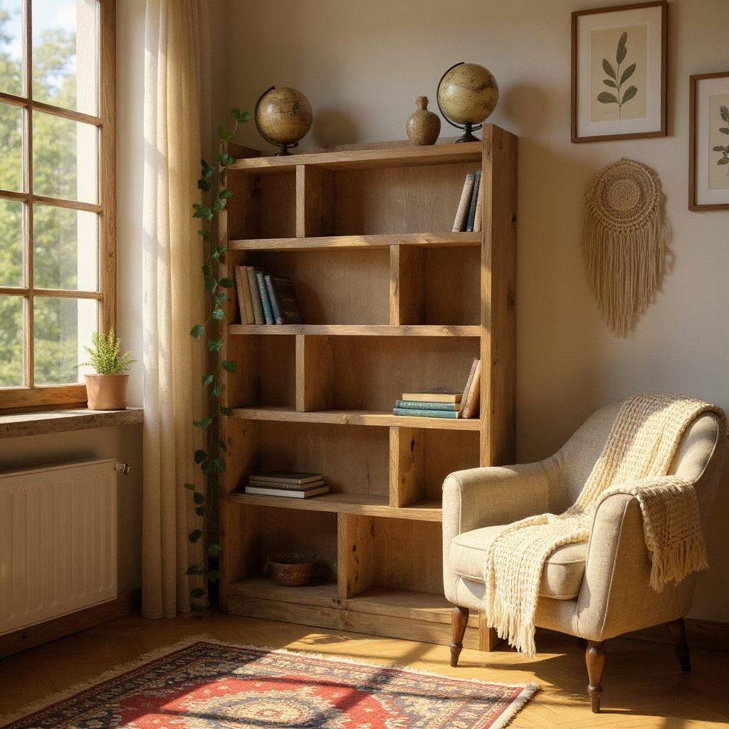 Narrow backing bookcase