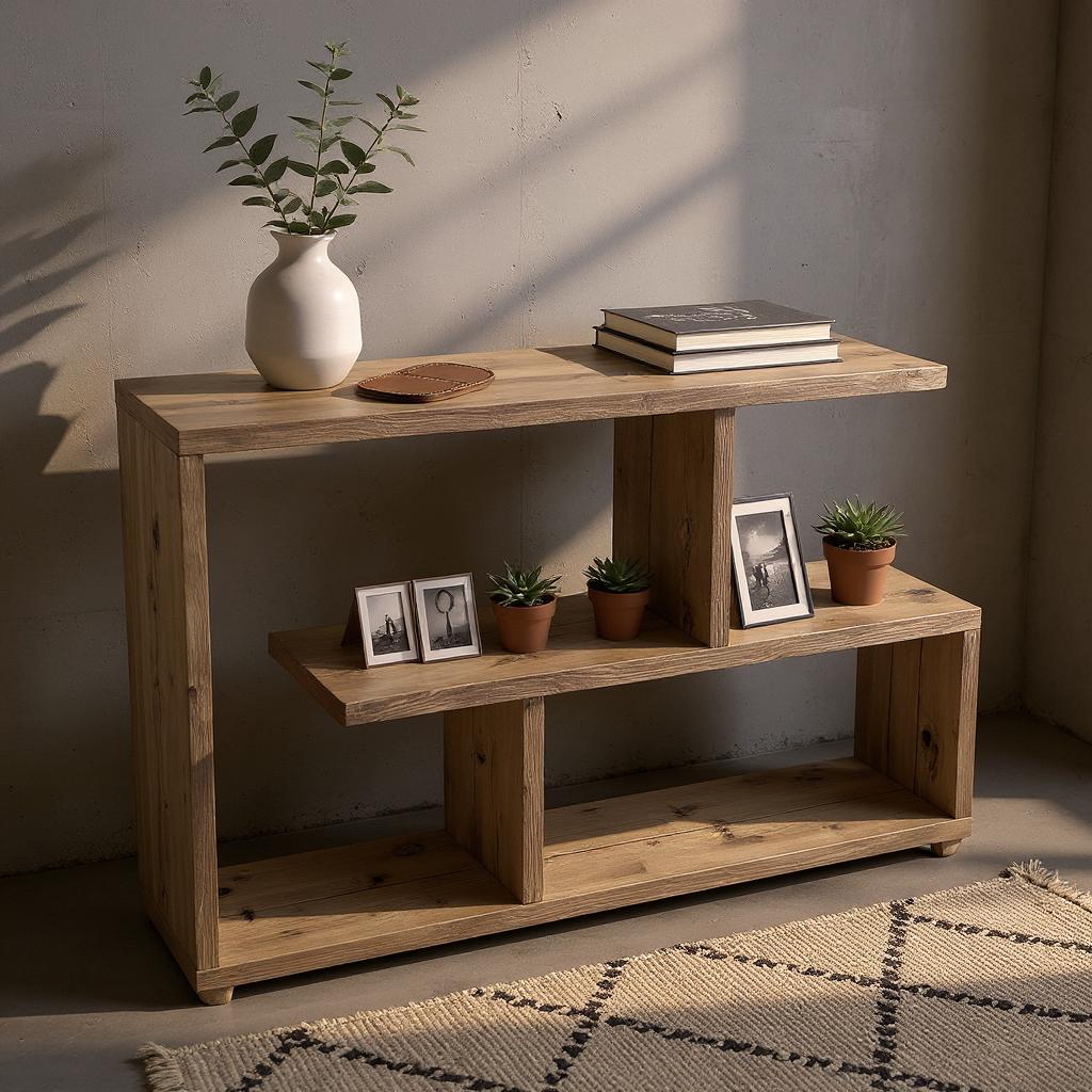 TV/media Unit made from reclaimed wood-space