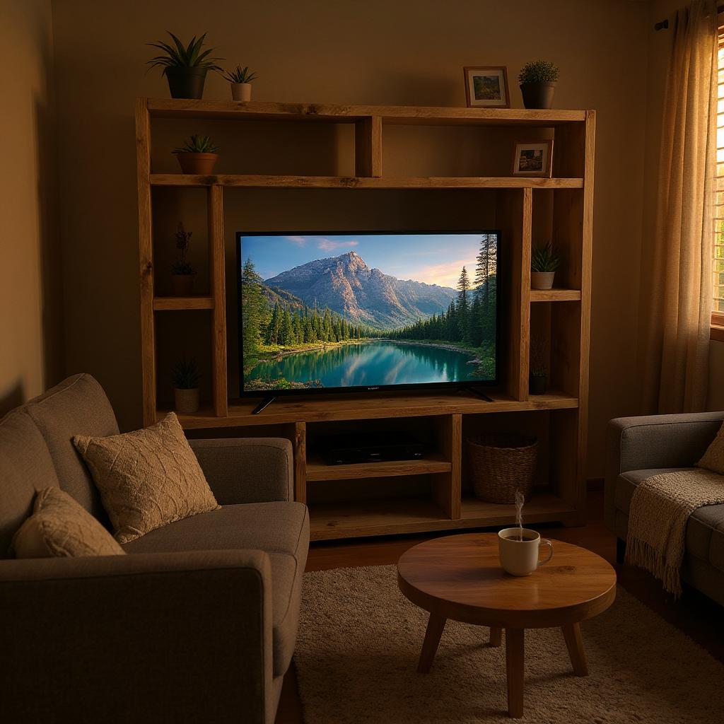 Reclaimed Wood Bookcase | Rustic Scaffold Shelving Unit | Handmade Timber Bookshelf | TV Stand & Media Console Options | Unique Custom Dimensions - tvog