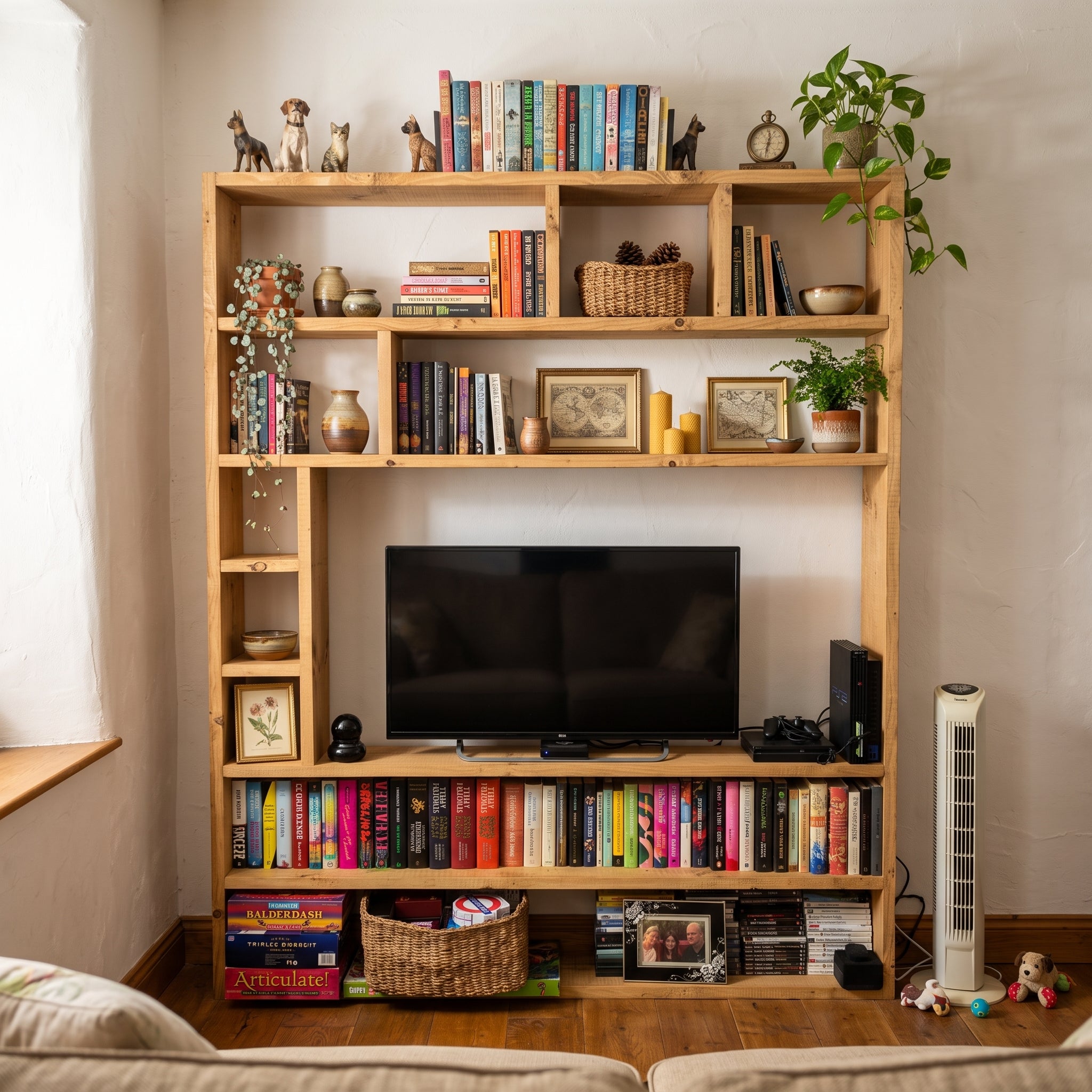 Reclaimed Wood Bookcase / Shelving Unit - bookshelf - tvoffcentrebc