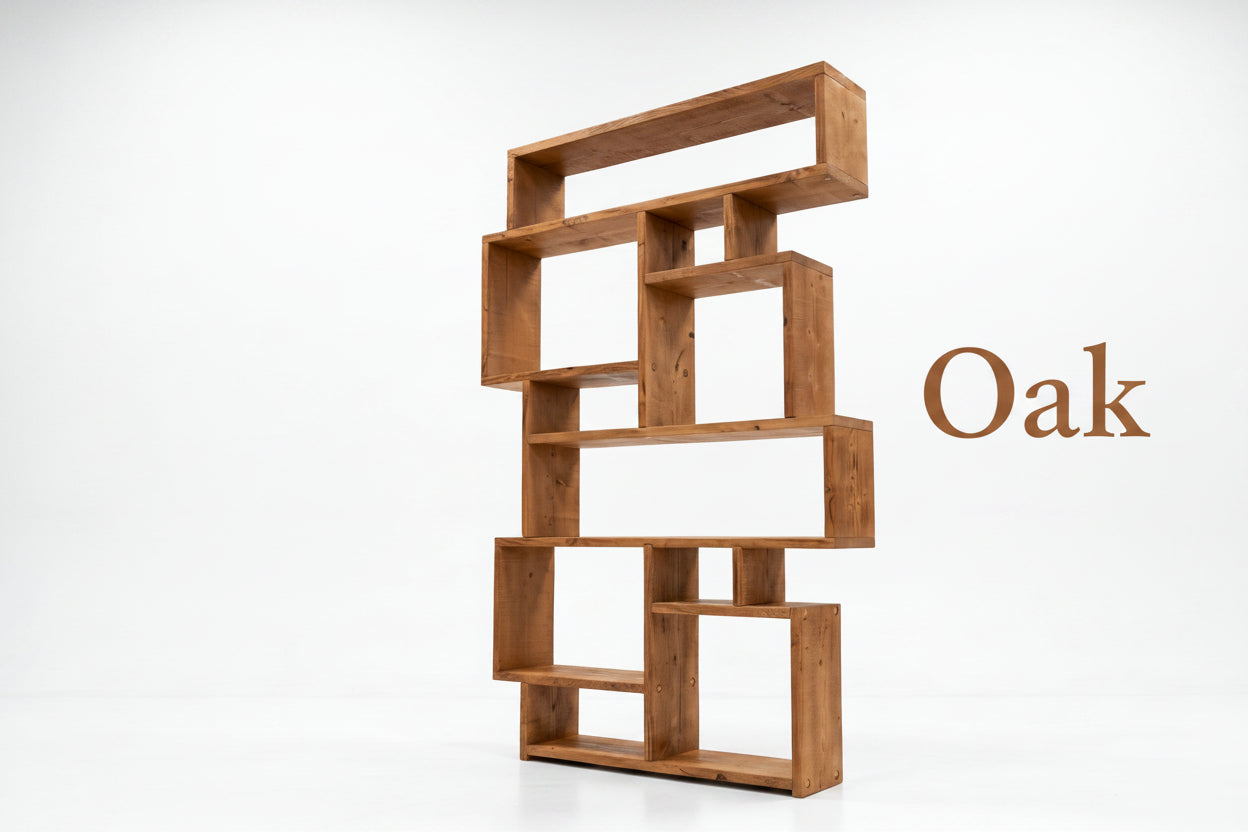Reclaimed Wood Bookcase Flat Pack | Self Assembly Scaffold Timber Shelving Unit | Storage Boxes- Free delivery - 5 day delivery