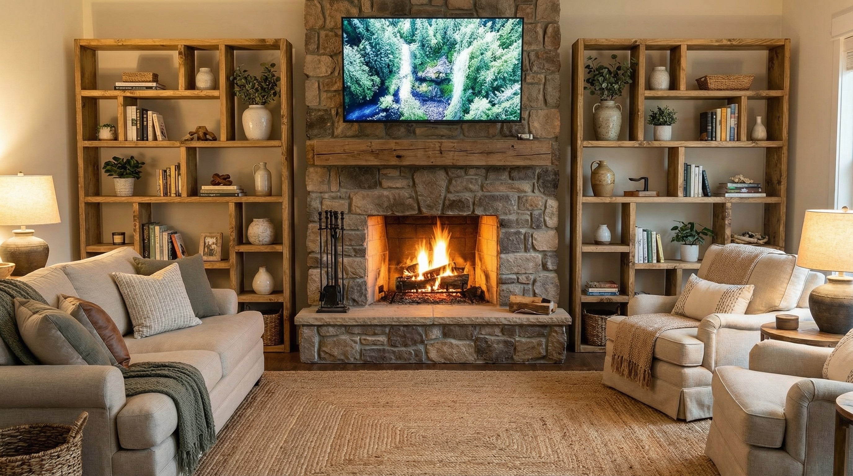 Reclaimed Wood Bookcase - Rustic Shelving Unit | Handmade Bookshelf | Storage Solution - OG
