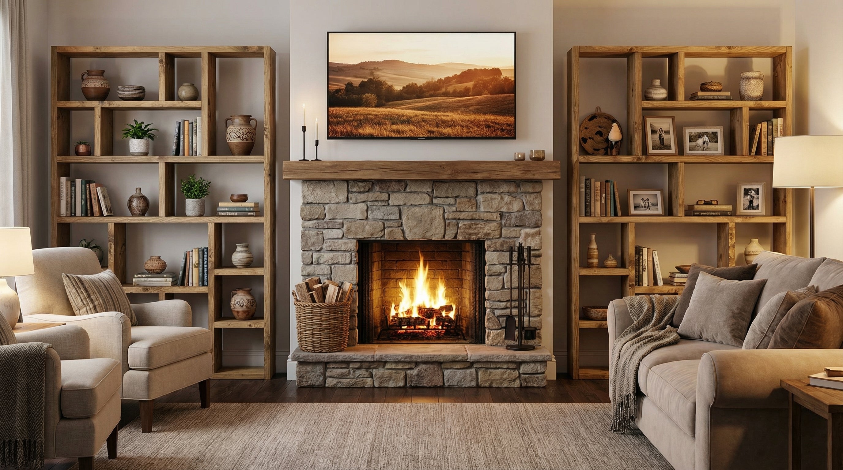 Reclaimed Wood Bookcase - Rustic Shelving Unit | Handmade Bookshelf | Storage Solution - OG