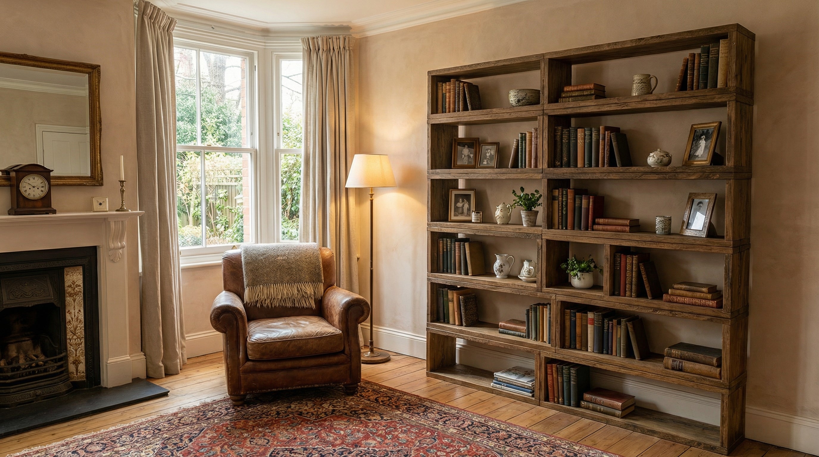 Reclaimed Wood Bookcase / Shelving Unit - scaffold furniture - simplecubedshelf