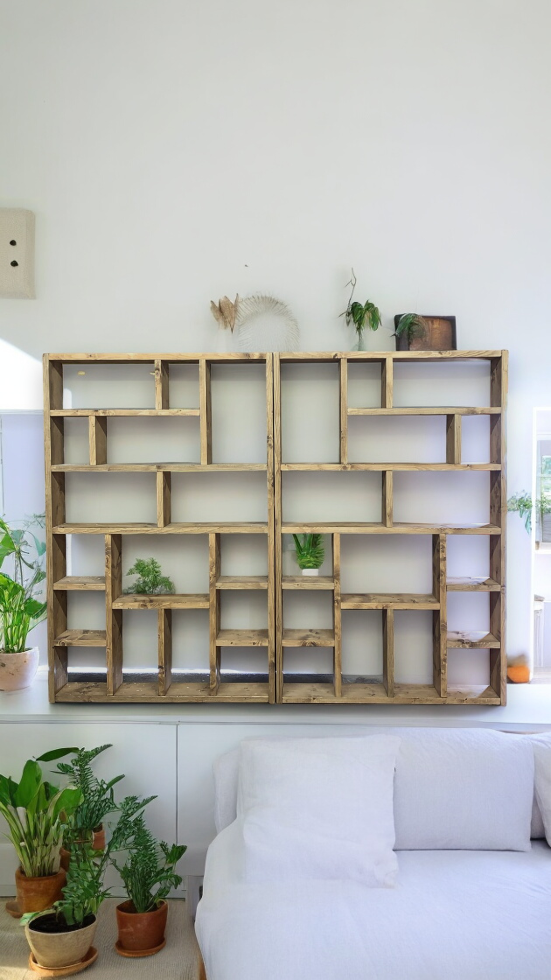 Reclaimed Wood Bookcase - Rustic Shelving Unit | Handmade Bookshelf | Storage Solution - OG