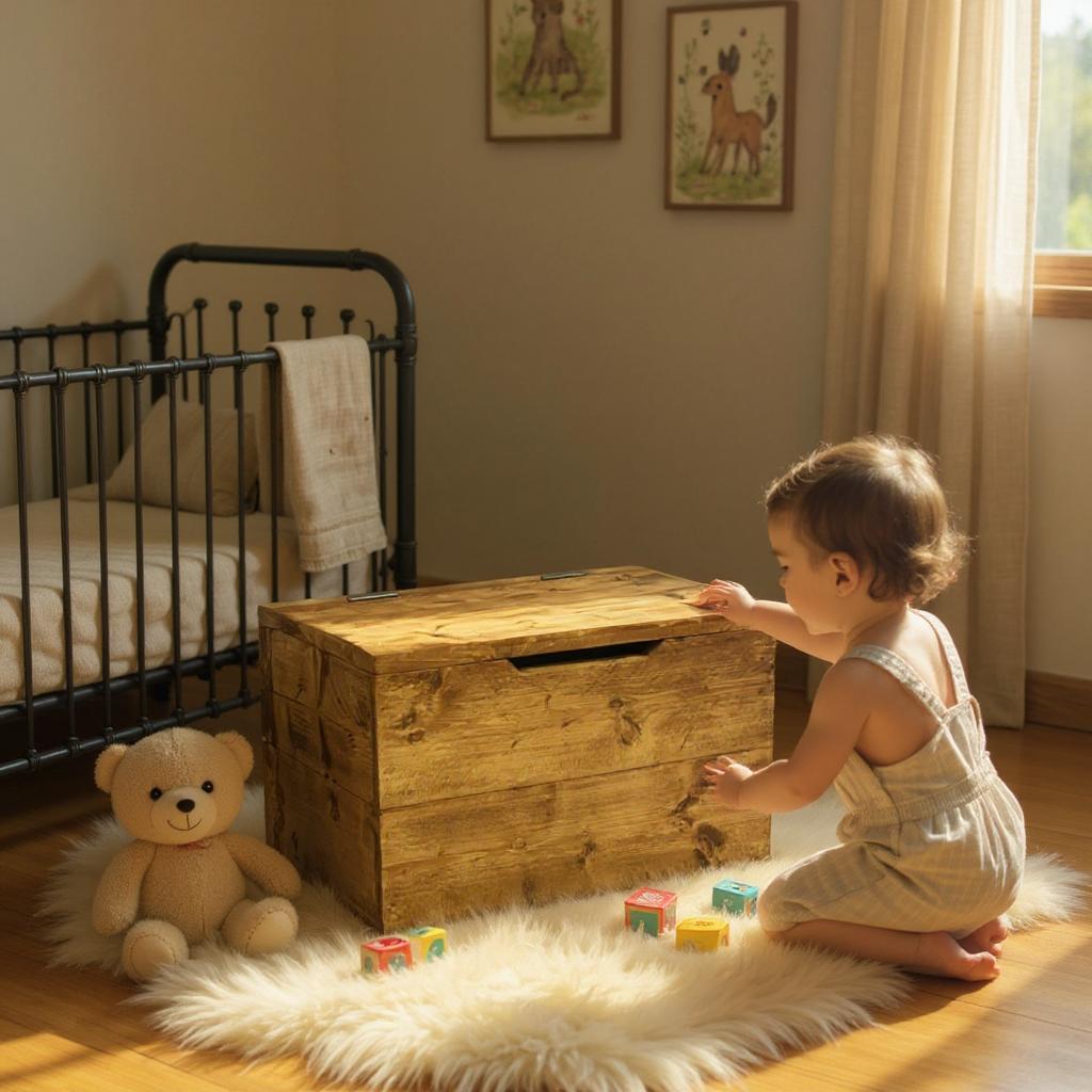Handmade Reclaimed Solid Wood Blanket Box - Rustic Ottoman Storage | Eco-Friendly, Durable Design -chest
