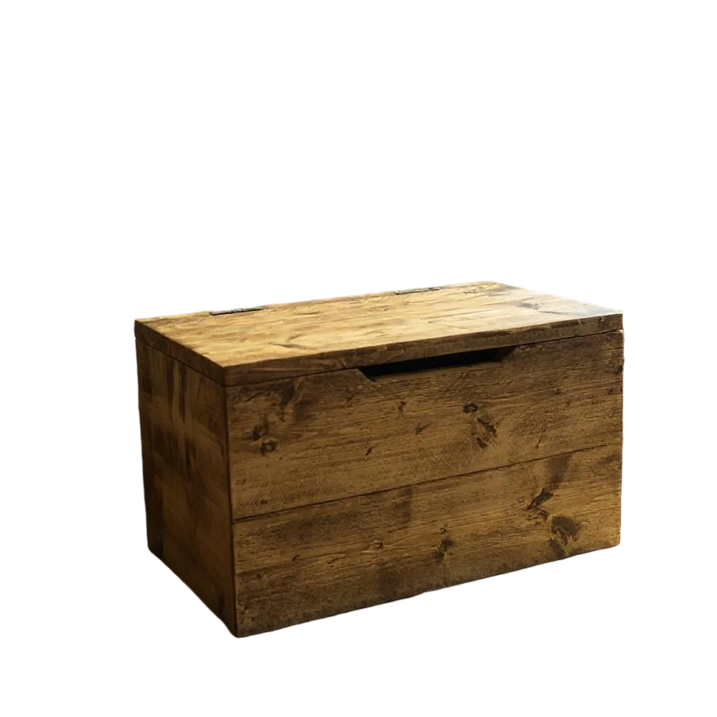 Handmade Reclaimed Solid Wood Blanket Box - Rustic Ottoman Storage | Eco-Friendly, Durable Design -chest