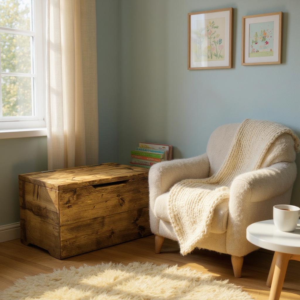 Handmade Reclaimed Solid Wood Blanket Box - Rustic Ottoman Storage | Eco-Friendly, Durable Design -chest