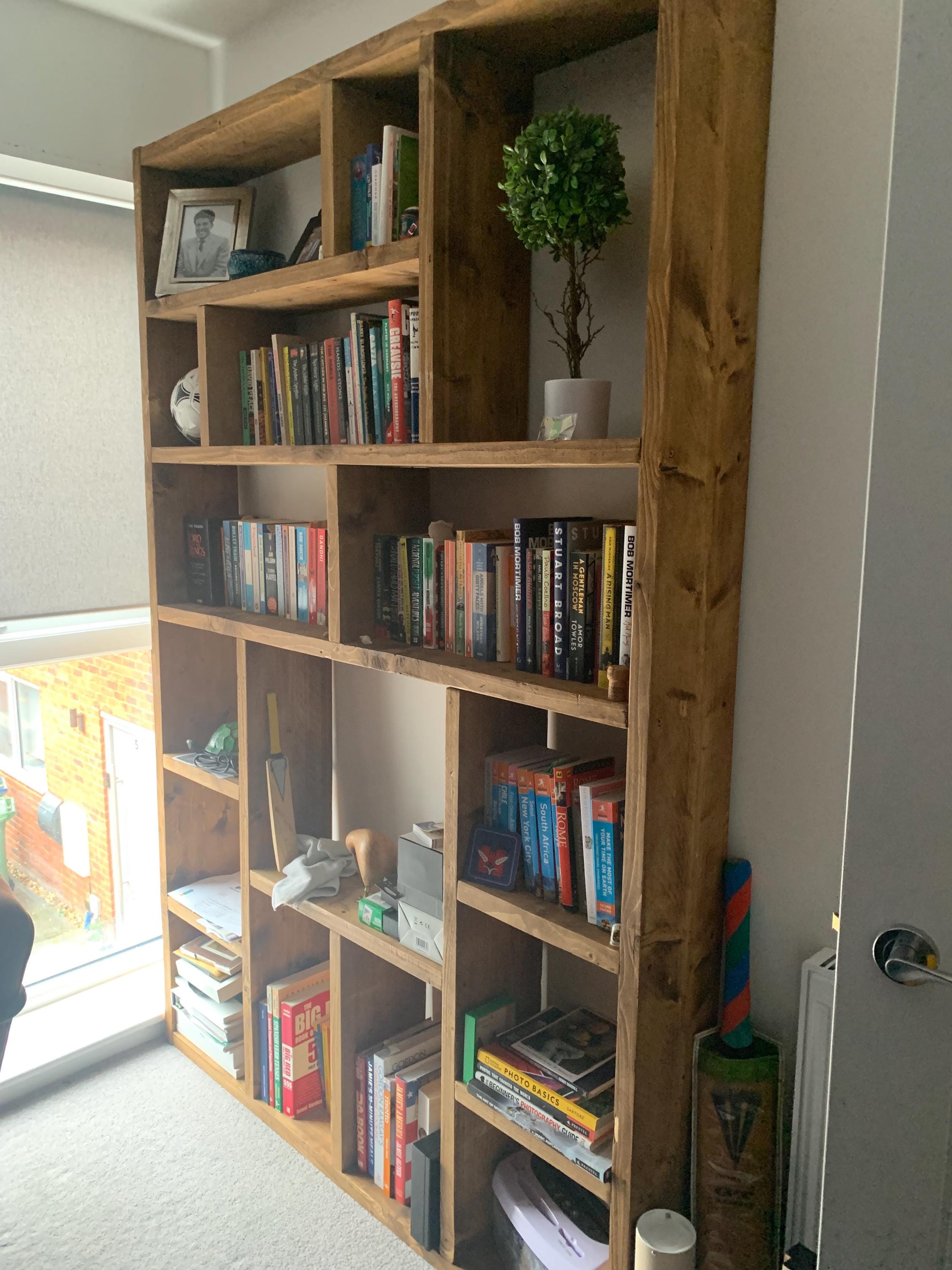 Reclaimed Wood Bookcase - Rustic Shelving Unit | Handmade Bookshelf | Storage Solution - OG