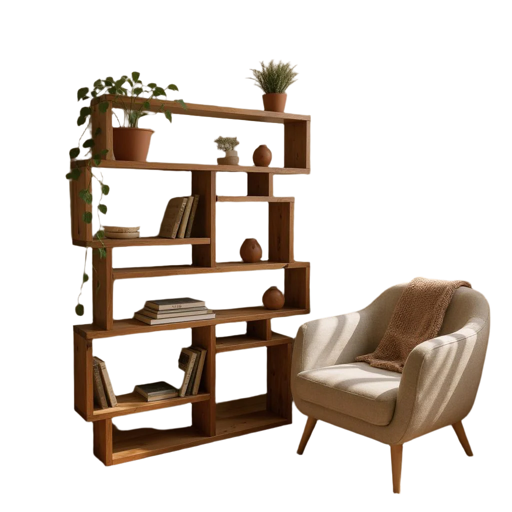 Reclaimed Wood Bookcase - Rustic Shelving Unit | Scaffold Timber Furniture | Storage - Boxes