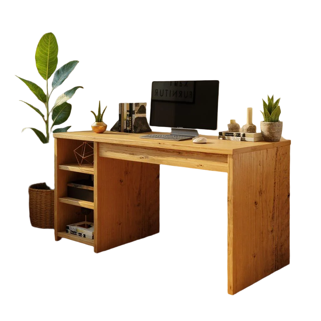Reclaimed Wood Desk Unit - Rustic, Eco-Friendly Workspace Solution - desknod