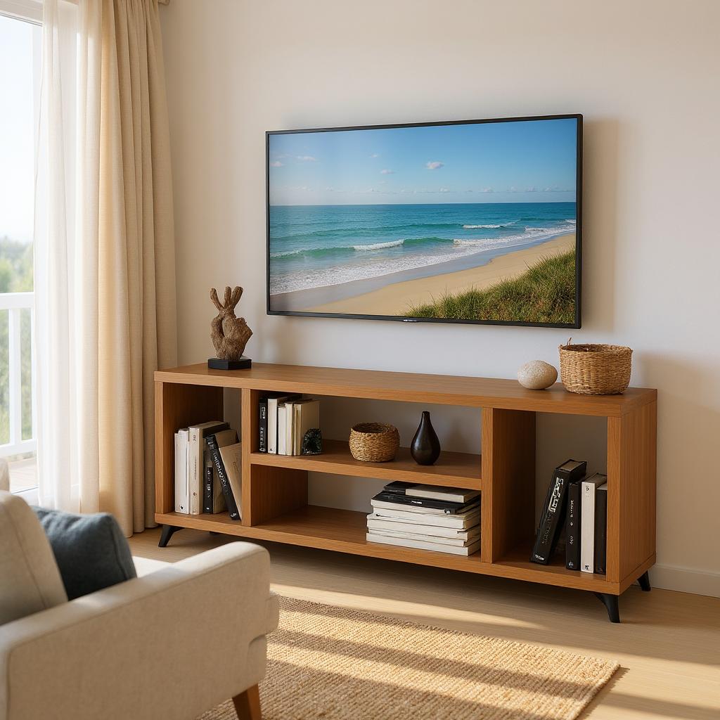 Eco-Friendly Reclaimed Wood TV/Media Console - Space-Saving Design | Handcrafted Entertainment Center