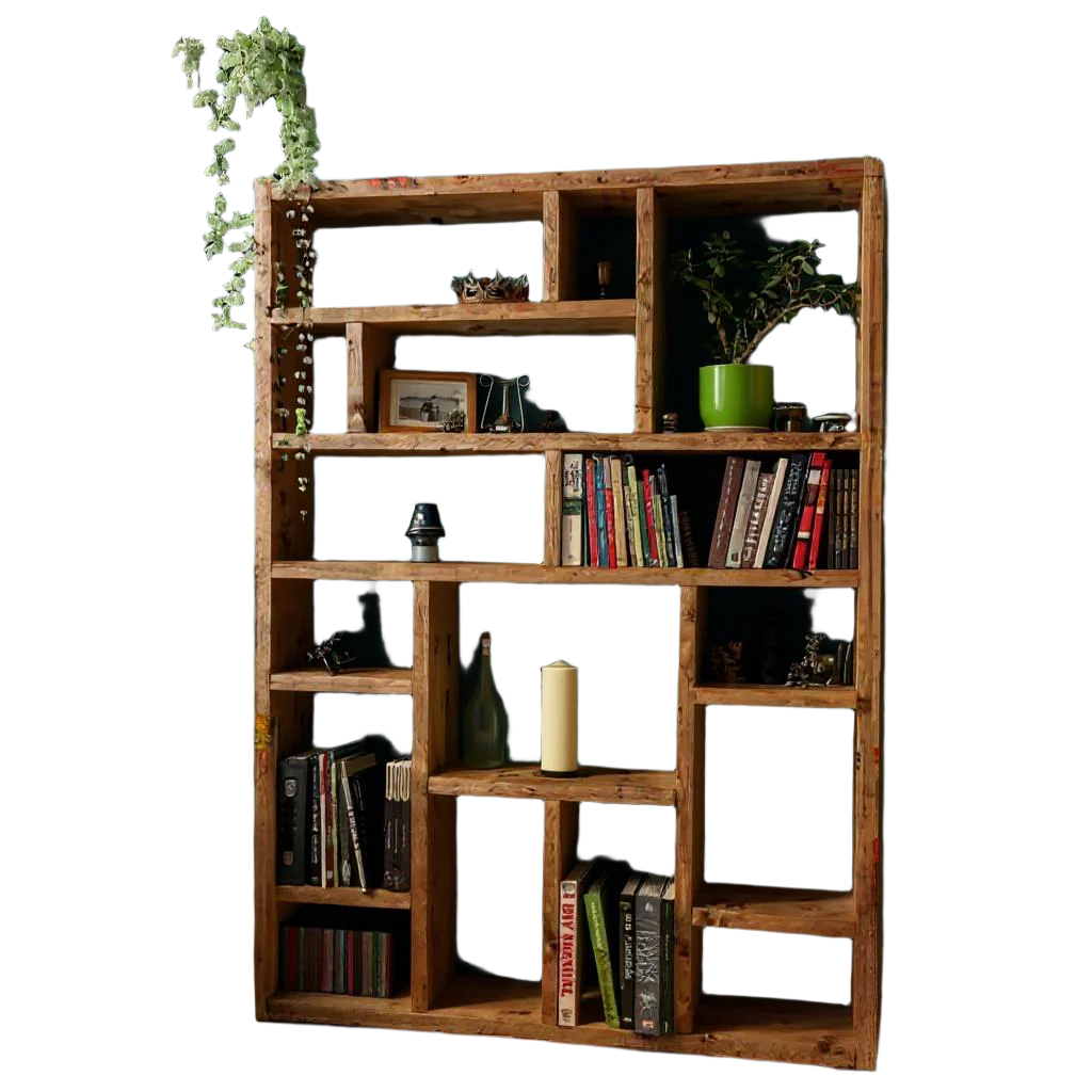 Reclaimed Wood Bookcase - Rustic Shelving Unit | Handmade Bookshelf | Storage Solution - OG