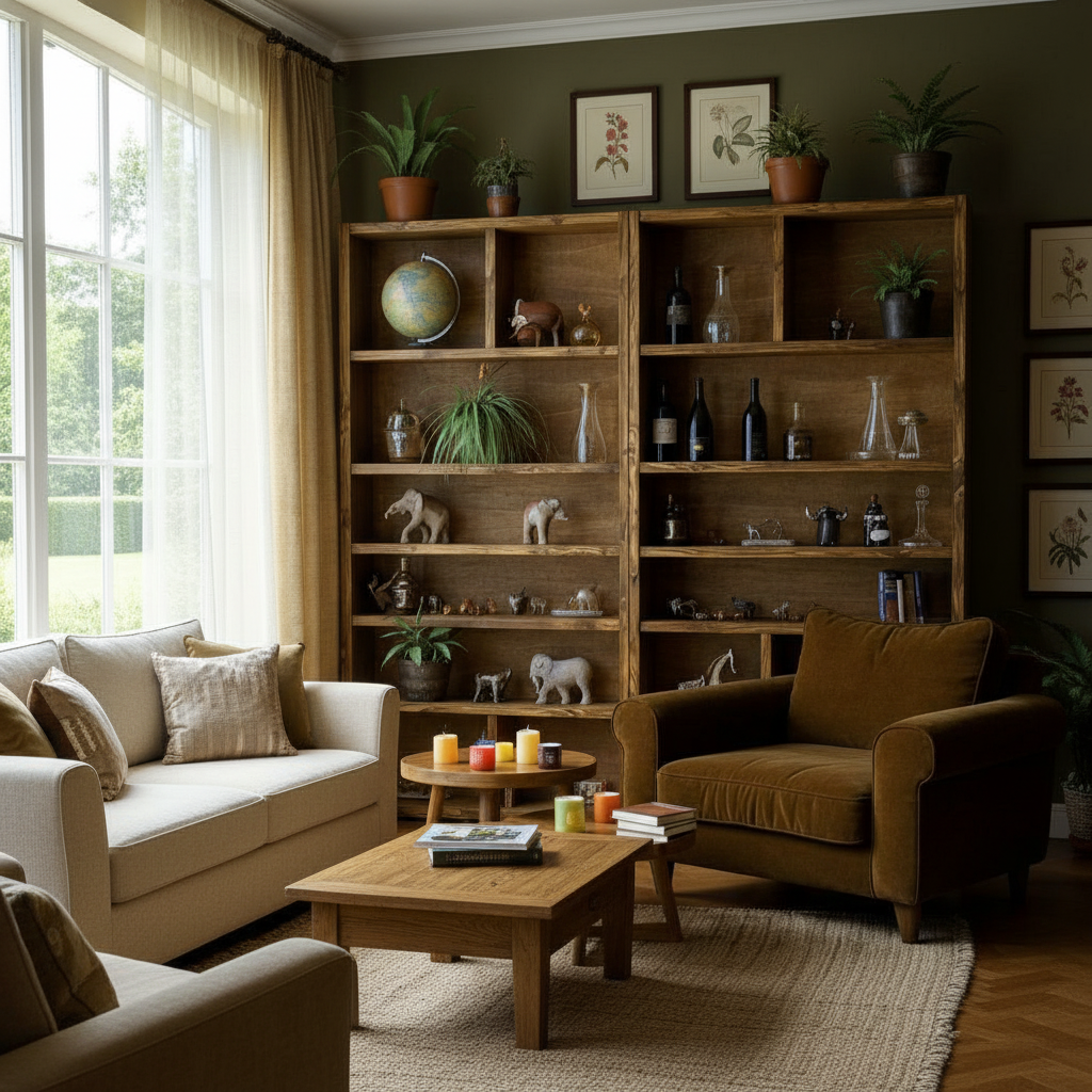 Reclaimed Wood Bookcase / Shelving Unit - scaffold furniture - narrowmixed