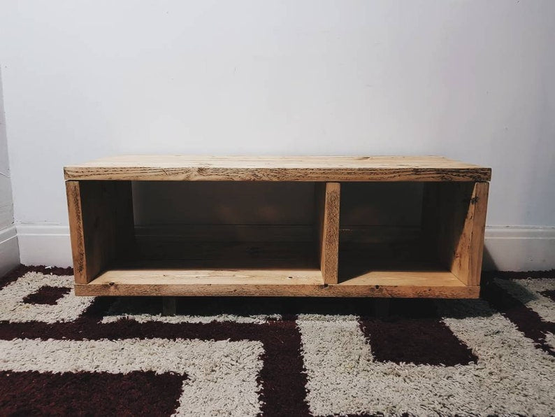 Eco-Friendly Reclaimed Wood TV/Media Console - Space-Saving Design | Handcrafted Entertainment Center