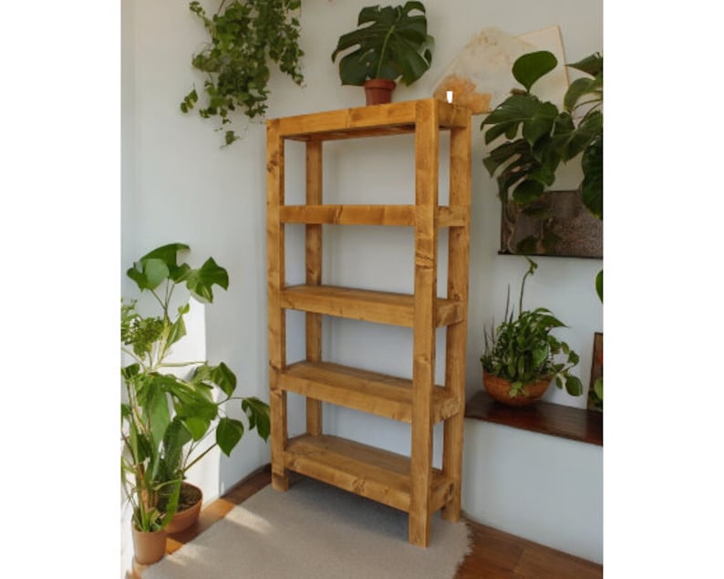 Urban Scaffold Wood Bookshelf - Sleek Open-Concept Storage | Contemporary Rustic Elegance