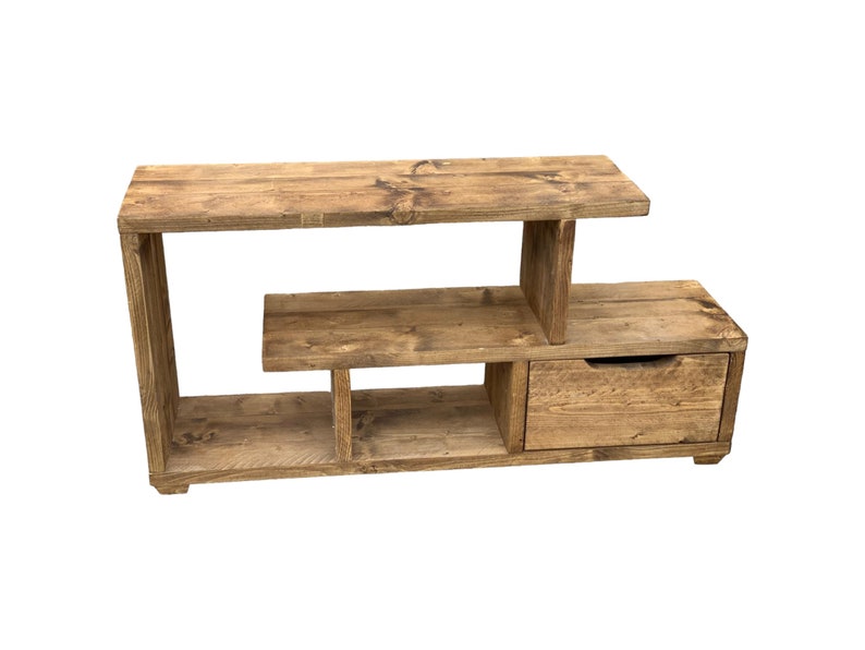 Sustainable Reclaimed Wood Media Console - Compact Multi-Use Entertainment Unit | Artisan-Crafted Eco Chic