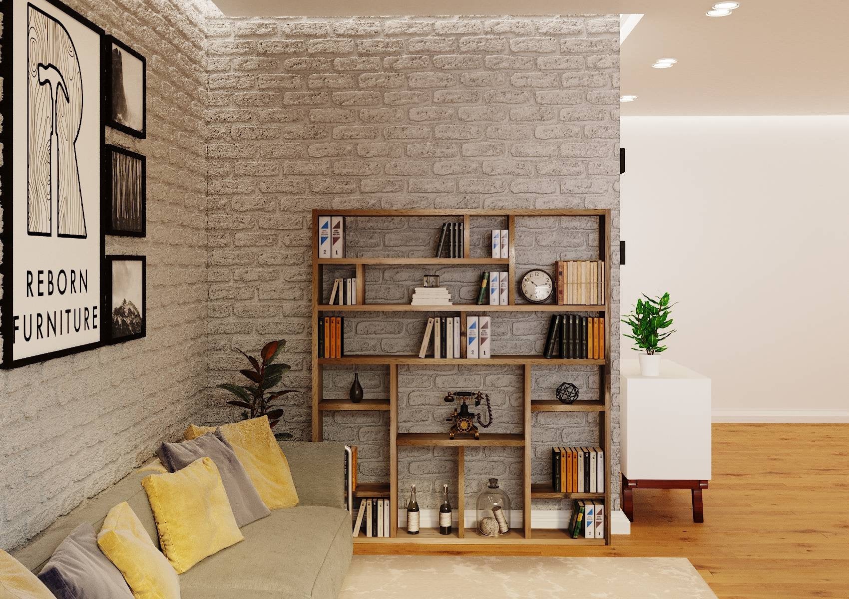 Reclaimed Wood Bookcase - Rustic Shelving Unit | Handmade Bookshelf | Storage Solution - OG