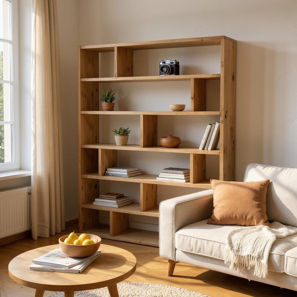 Reclaimed Wood Bookcase / Shelving Unit - scaffold furniture - straightpart