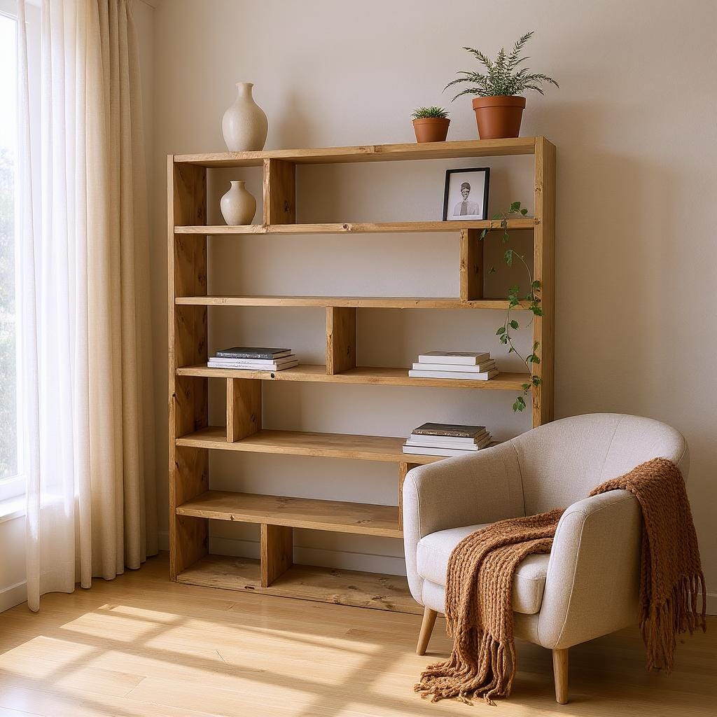 Reclaimed Wood Bookcase / Shelving Unit - scaffold furniture - straightpart
