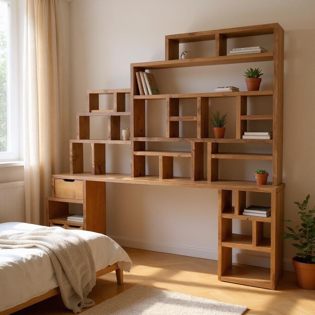 Reclaimed Wood Bookcase / Shelving Units -  slopedesk
