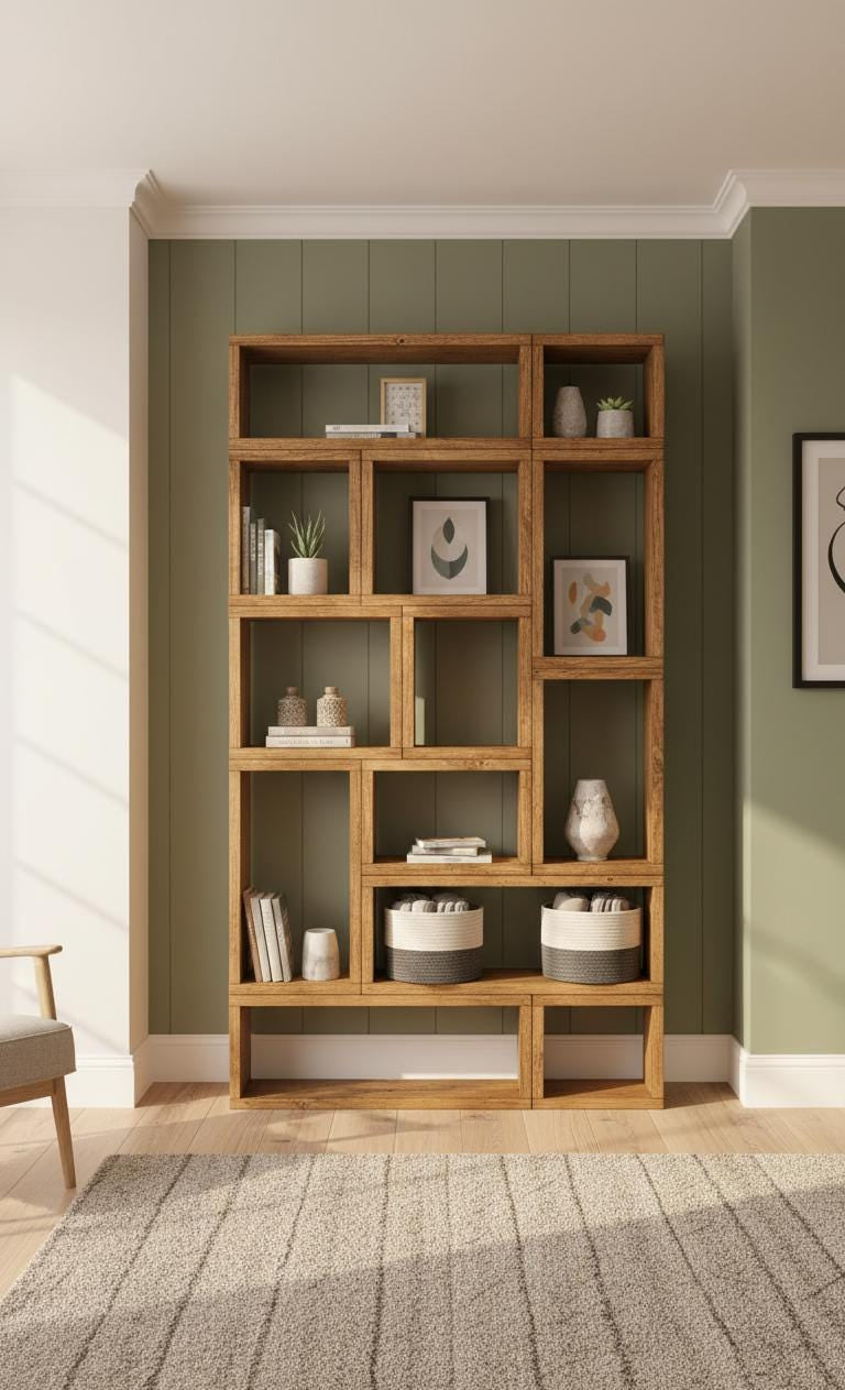 Reclaimed Wood Bookcase / Shelving Unit - scaffold furniture - Boxedcube