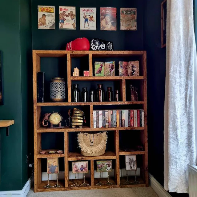 Reclaimed Wood Bookcase - Rustic Shelving Unit | Handmade Bookshelf | Storage Solution - OG