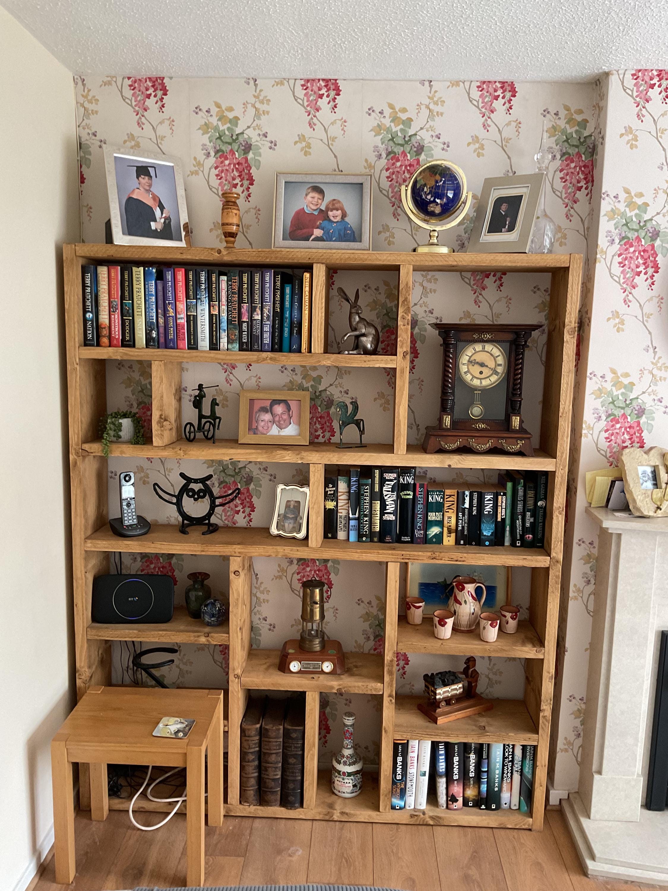 Reclaimed Wood Bookcase - Rustic Shelving Unit | Handmade Bookshelf | Storage Solution - OG