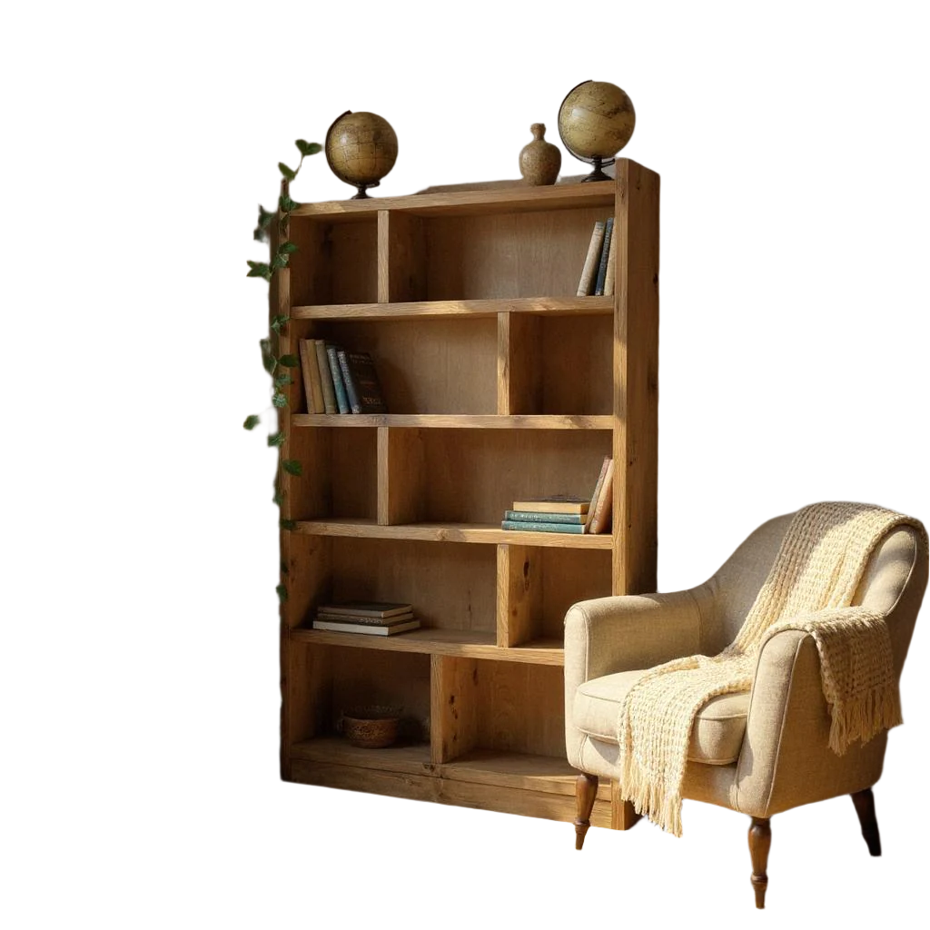 Narrow backing bookcase