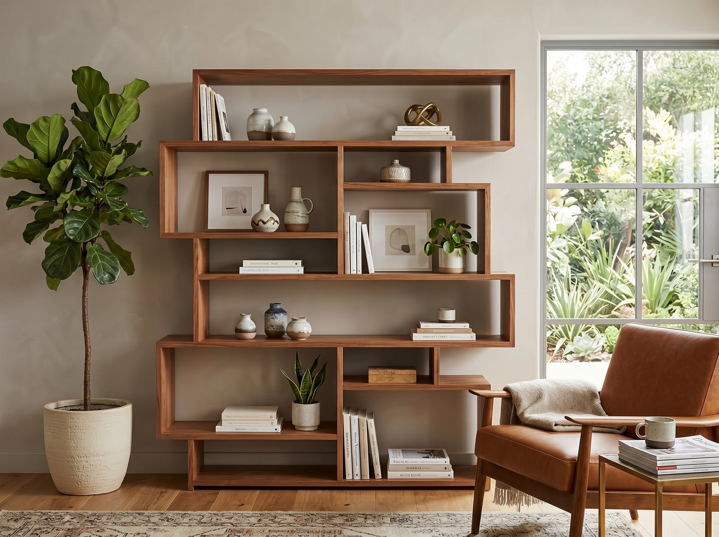 Reclaimed Wood Bookcase Flat Pack | Self Assembly Scaffold Timber Shelving Unit | Storage Boxes- Free delivery